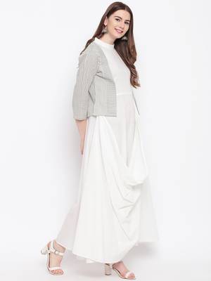Off-white printed cotton cotton-kurtis 5