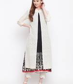 Off-white hand woven cotton cotton-kurtis
