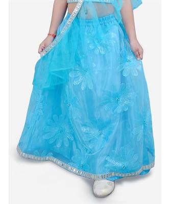 Flower Lehnga Choli With Cross Duppatta 4