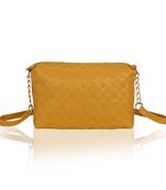 KLEIO Stylish Quilted Sling Bag for Girls / Women (Mustard) (EDK1038KL-MU)