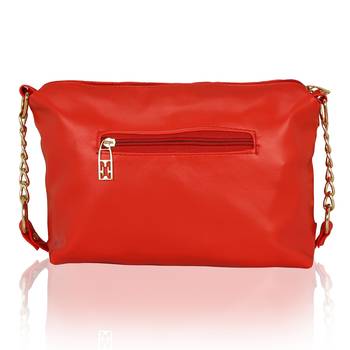 KLEIO Stylish Quilted Sling Bag for Girls / Women (Red) (EDK1038KL-RE) 3