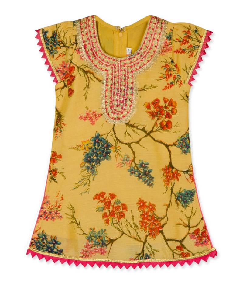 Printed Embroidred Neck Salwar Suit With Dupatta