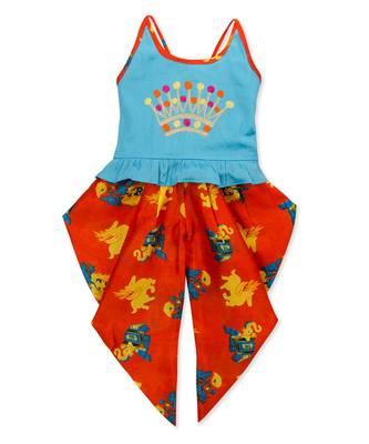 Stripe Choli With Dhoti Set 1