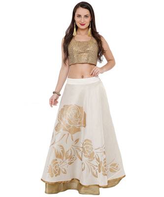 Women's Gold Sequence Readymade Saree Blouse 4