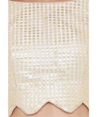 Women's Gold Dupion Silk Readymade Saree Blouse 5