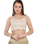 Women's Gold Tissue Readymade Saree Blouse