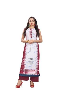 Multicolor printed crepe ethnic-kurtis 1