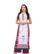 Multicolor printed crepe ethnic-kurtis