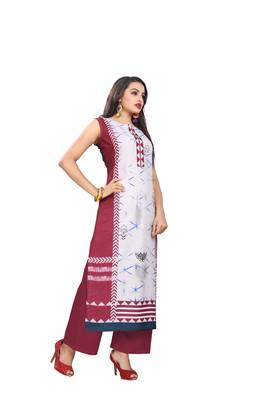 Multicolor printed crepe ethnic-kurtis 2