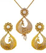 White  Peacock Pendant Necklace Sets