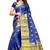 Blue Weaving Cotton Silk Saree With Contras Blouse