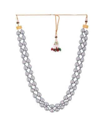 Grey Baroque Pearl Royal Look Beautiful Necklace 2