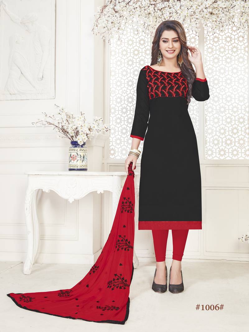 glace cotton dress material Black Embroidered Unstitched Color:Cappucino externalID:GD9809 Bandhani suit HOUSE OF CB Charmaine