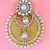 Pearl polki flower ethnic Indian Pakistani bollywood jewelry blue earring ab10w