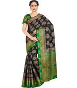 Black Woven Art Silk Saree With Blouse