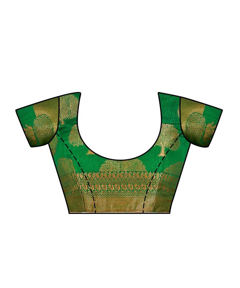 Black Woven Art Silk Saree With Blouse