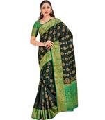 Green Woven Art Silk Saree With Blouse