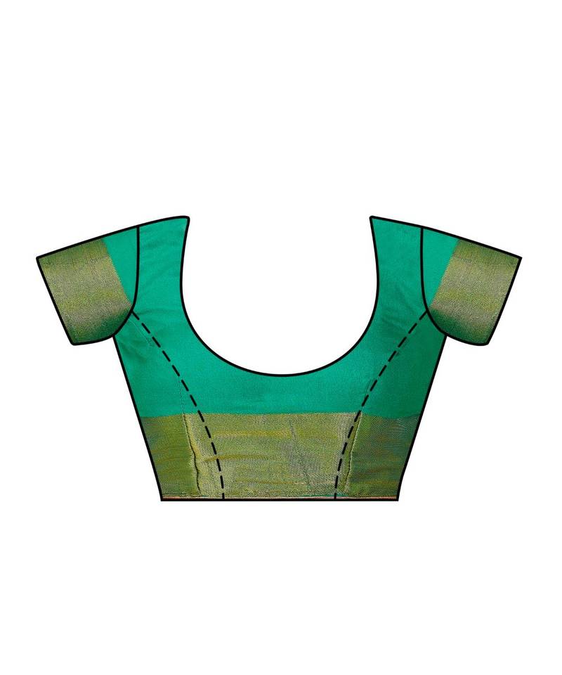 Grey Woven Art Silk Saree With Blouse