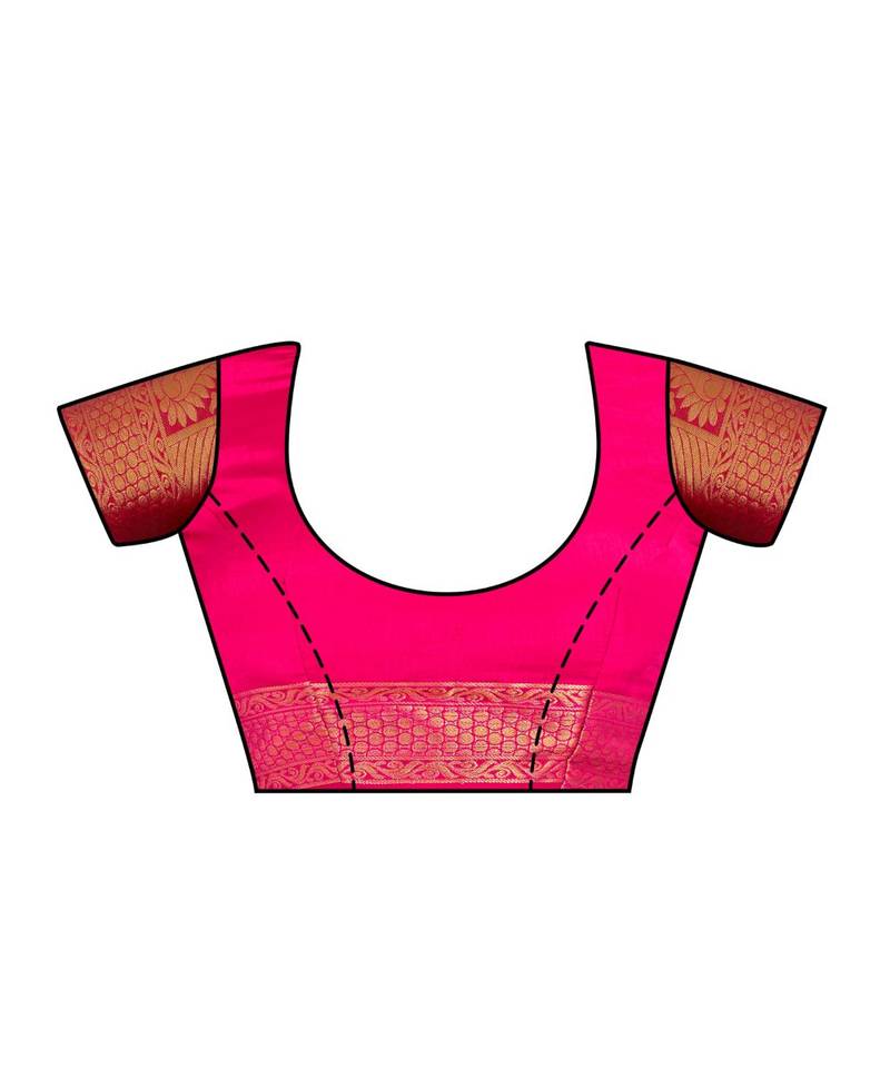 Purple Woven Art Silk Saree With Blouse