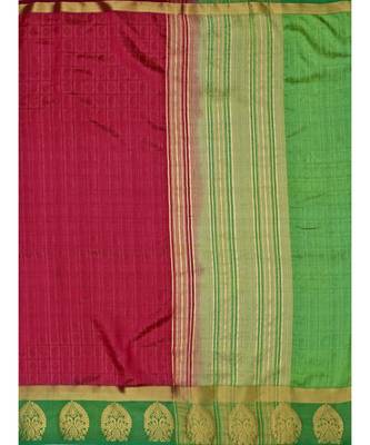 Maroon Woven Art Silk Saree With Blouse 5