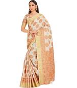 Off White Woven Art Silk Saree With Blouse