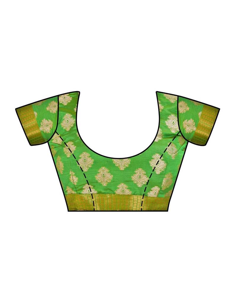 Orange Woven Art Silk Saree With Blouse