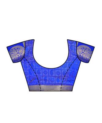 Rust Woven Art Silk Saree With Blouse 4