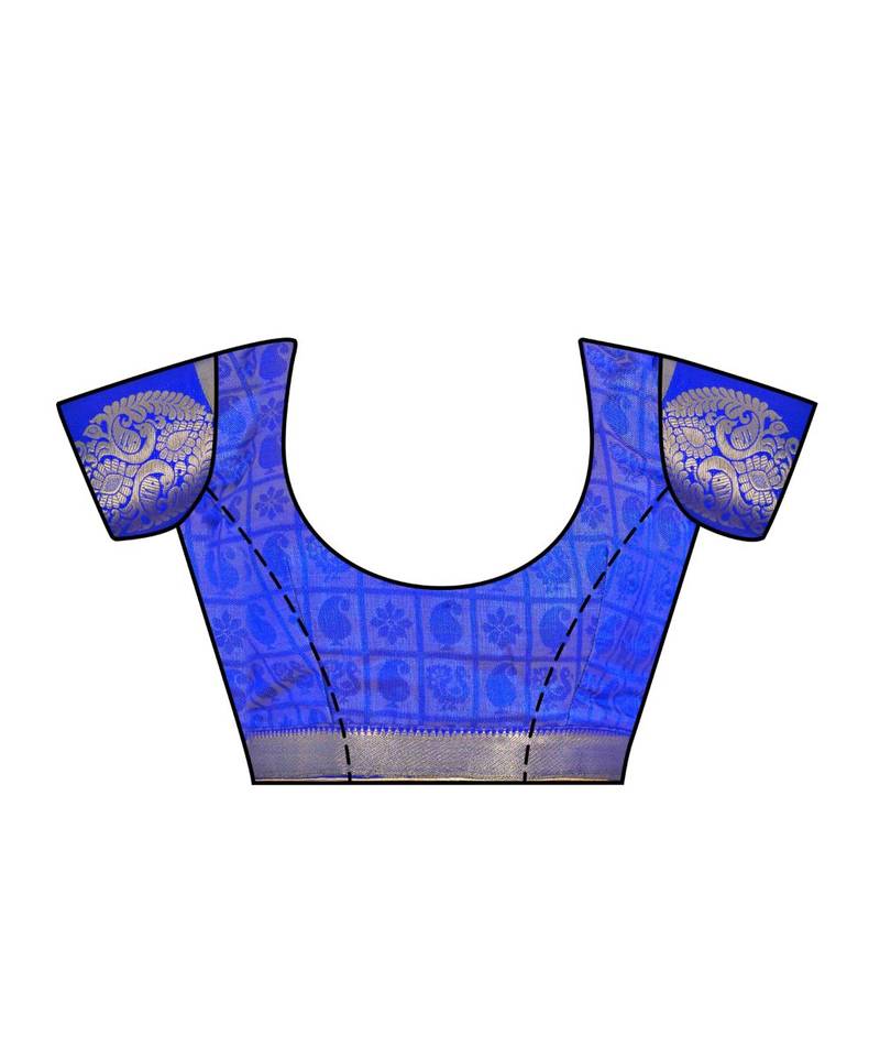 Rust Woven Art Silk Saree With Blouse