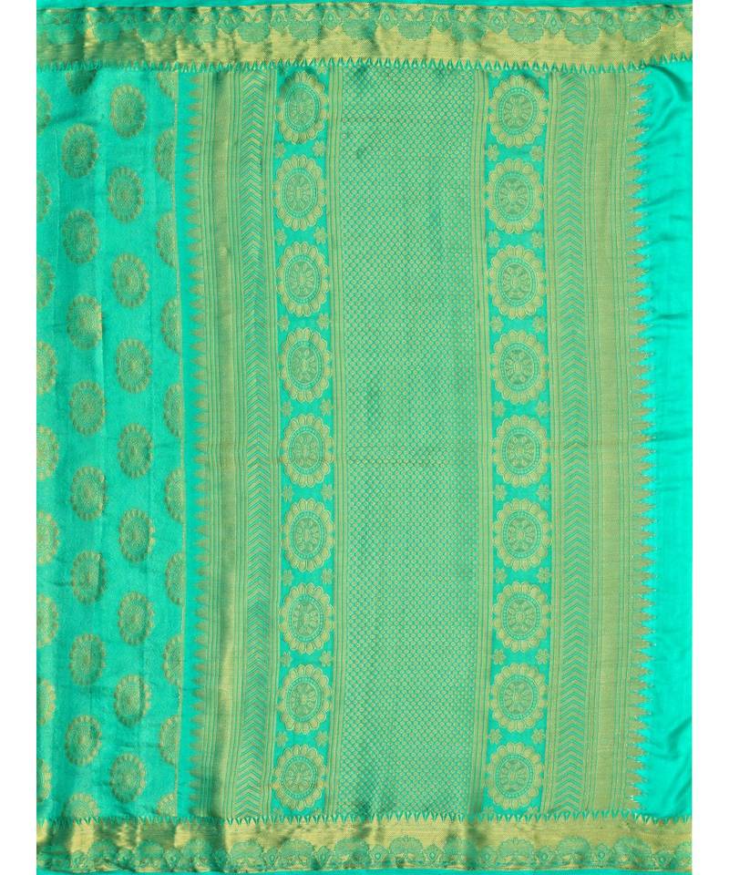 Green Woven Art Silk Saree With Blouse