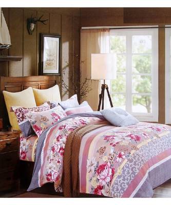 Trendy Printed Double Bedsheets with two pillow cover 1