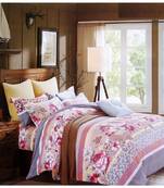 Trendy Printed Double Bedsheets with two pillow cover