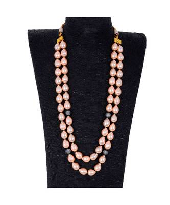 Pink Baroque Pearl Royal Look Beautiful Necklace 1