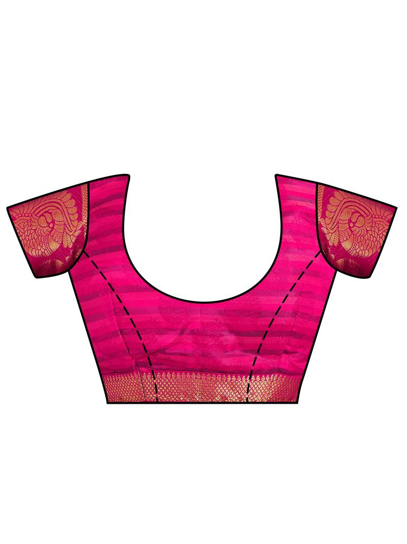 Green Woven Art Silk Saree With Blouse