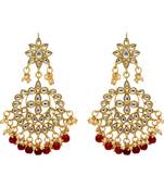 Maroon danglers-drops