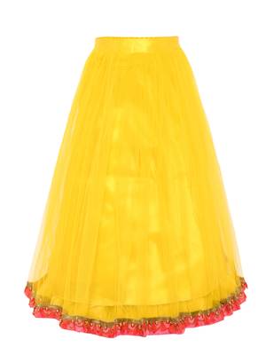 Yellow Silk Blend Lehnga Choli 3