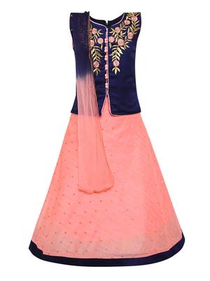 Pink Silk Blend Lehnga Choli 1