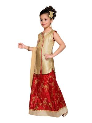 Yellow Silk Blend Lehnga Choli 4