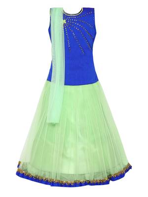Blue Silk Blend Lehnga Choli 1