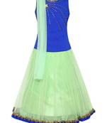 Blue Silk Blend Lehnga Choli