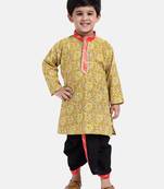 Boys Jaipuri Print Cambric Cotton Dhoti Kurta