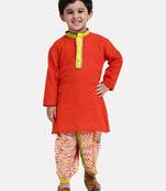 Boys Jaipuri Print Cambric Cotton Dhoti Kurta
