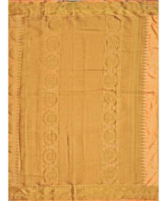 Beige Woven Art Silk Saree With Blouse 5