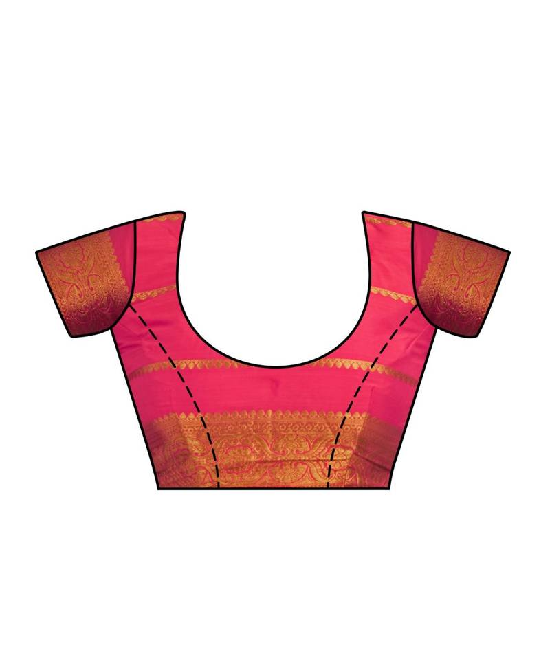 Green Woven Crepe Saree With Blouse