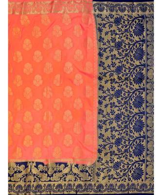 Orange Woven Art Silk Saree With Blouse 5