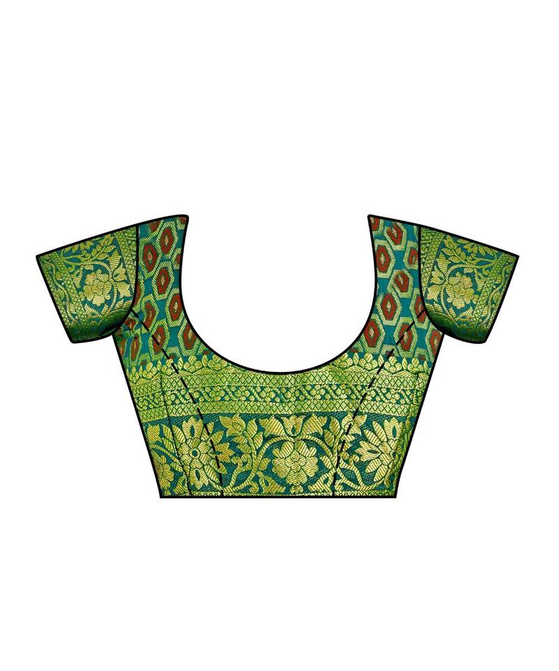 Off White Woven Art Silk Saree With Blouse