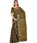 Black Woven Art Silk Saree With Blouse