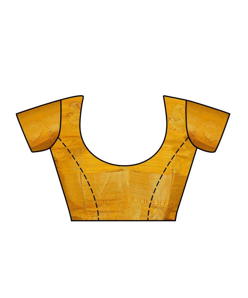 Green Woven Art Silk Saree With Blouse