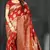 Red Woven Banarasi Silk Saree With Blouse