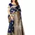 Blue Woven Banarasi Silk Saree With Blouse