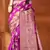 Pink Woven Banarasi Silk Saree With Blouse